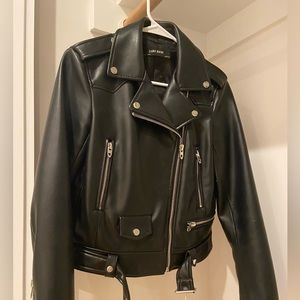 Black faux leather jacket